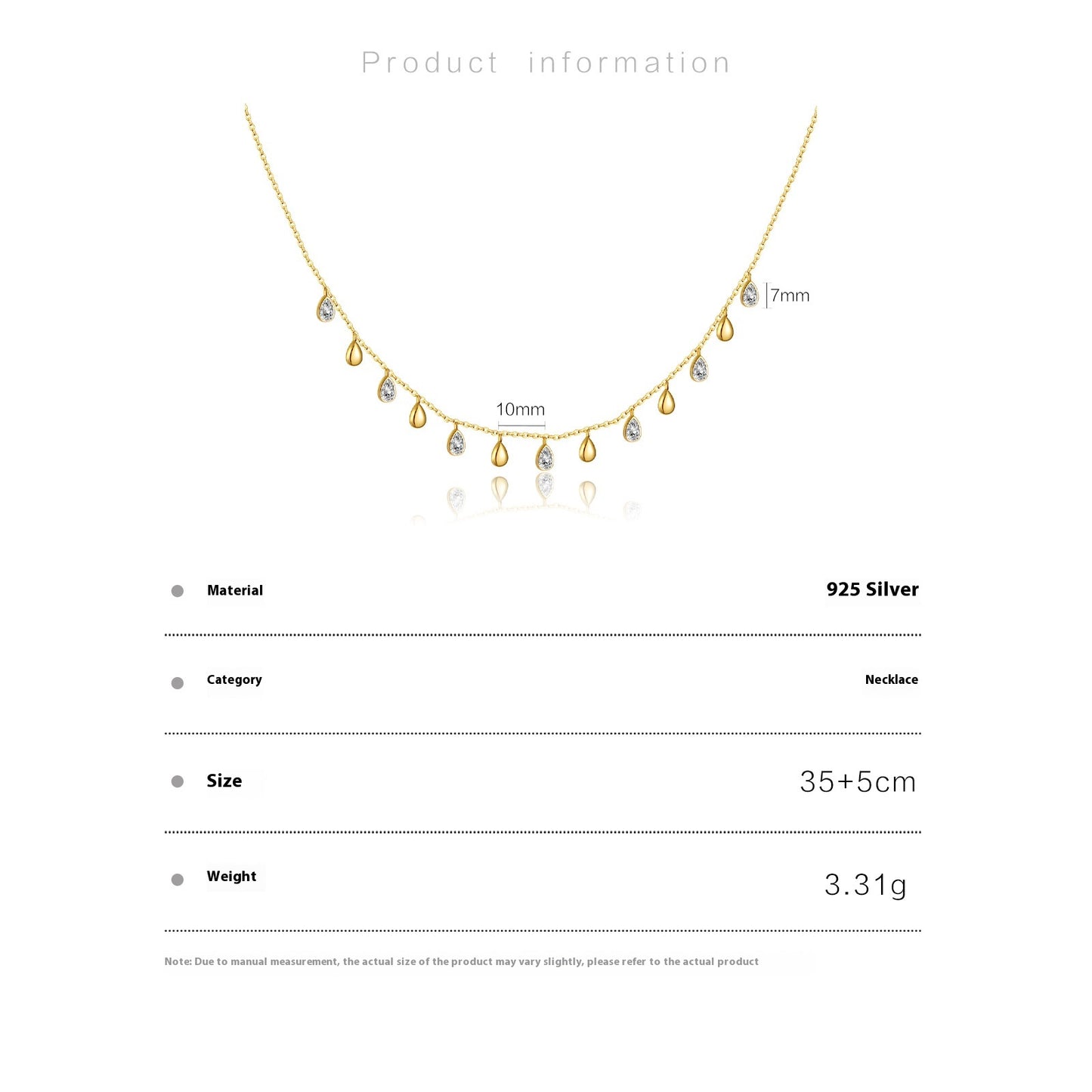 Teardrop Charm Necklace