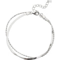 S925 Silver Double Layer Snake Chain Bracelet
