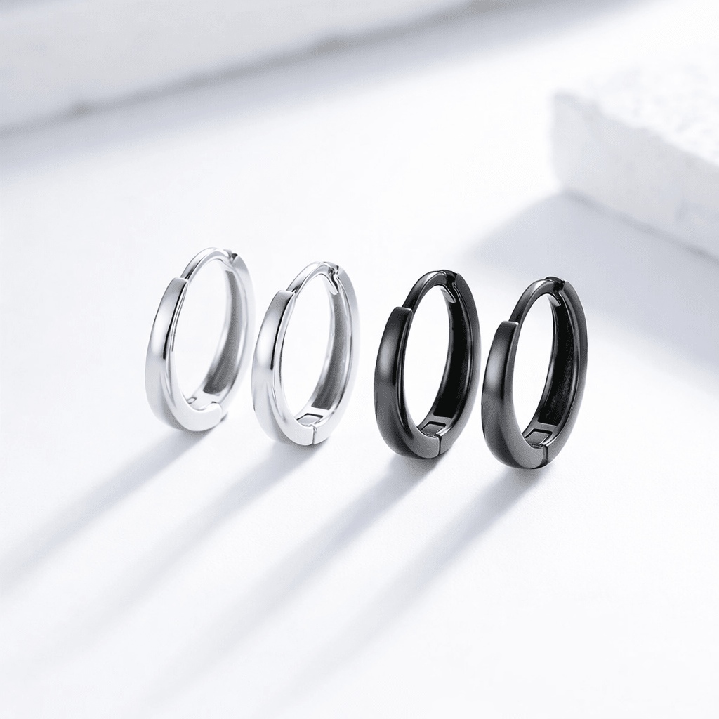 Classic Mini Hoops Earrings - Minimal Marks