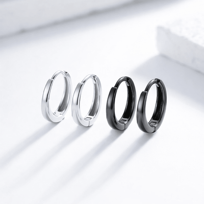 Classic Mini Hoops Earrings - Minimal Marks
