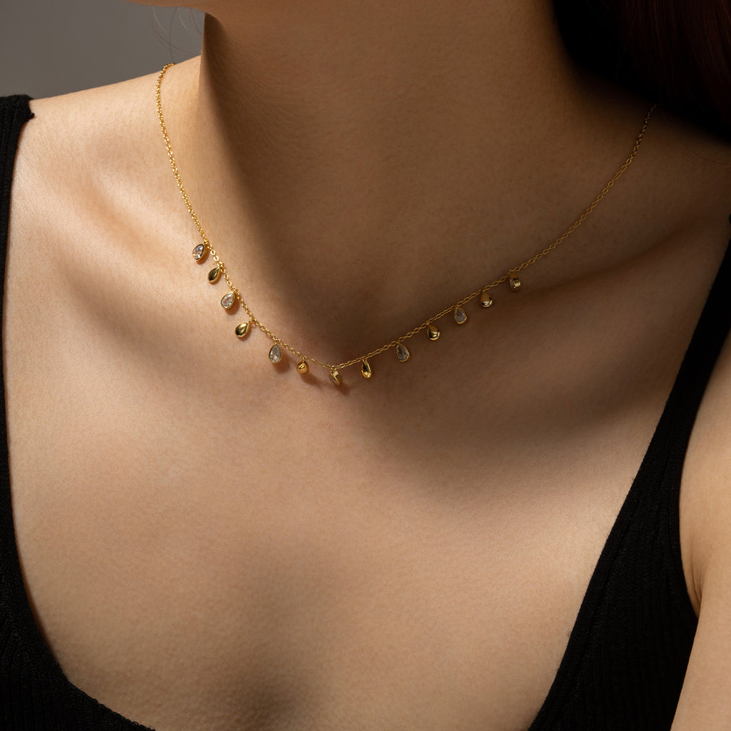 S925 Teardrop Charm Necklace