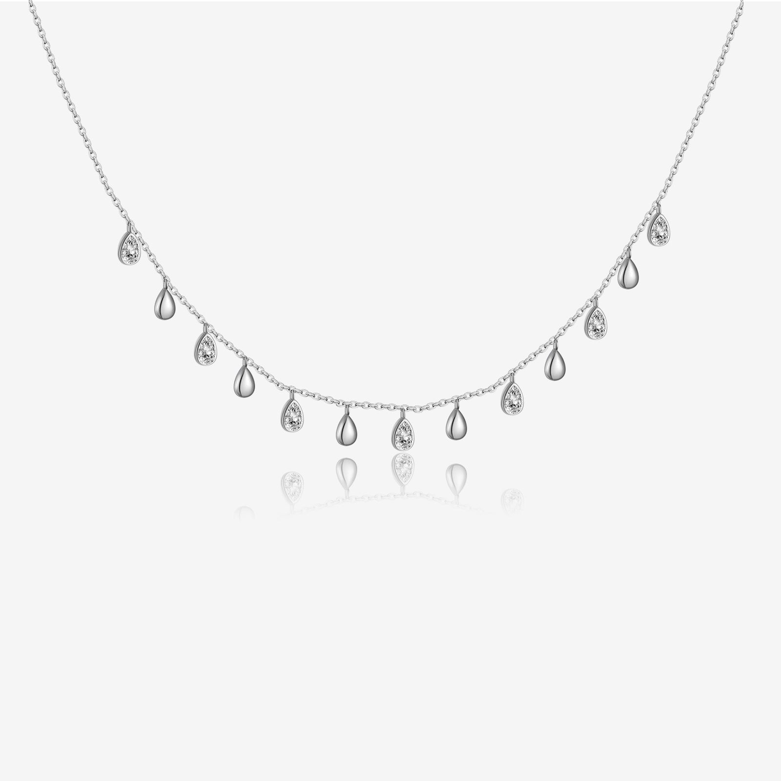 S925 Teardrop Charm Necklace