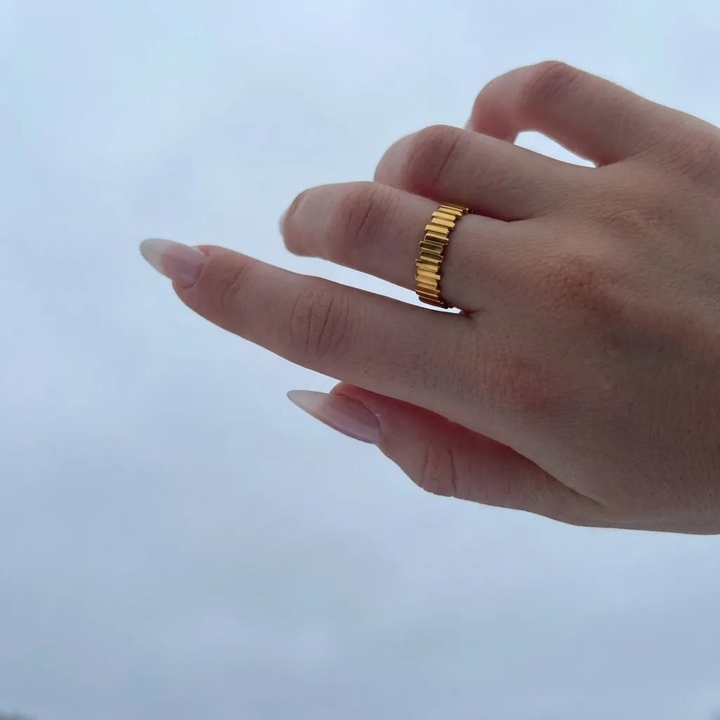 Ridged Band Ring