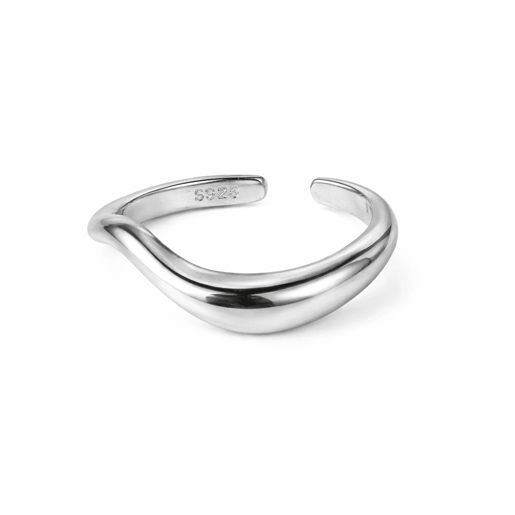 Simple Wave Ring - Minimal Marks