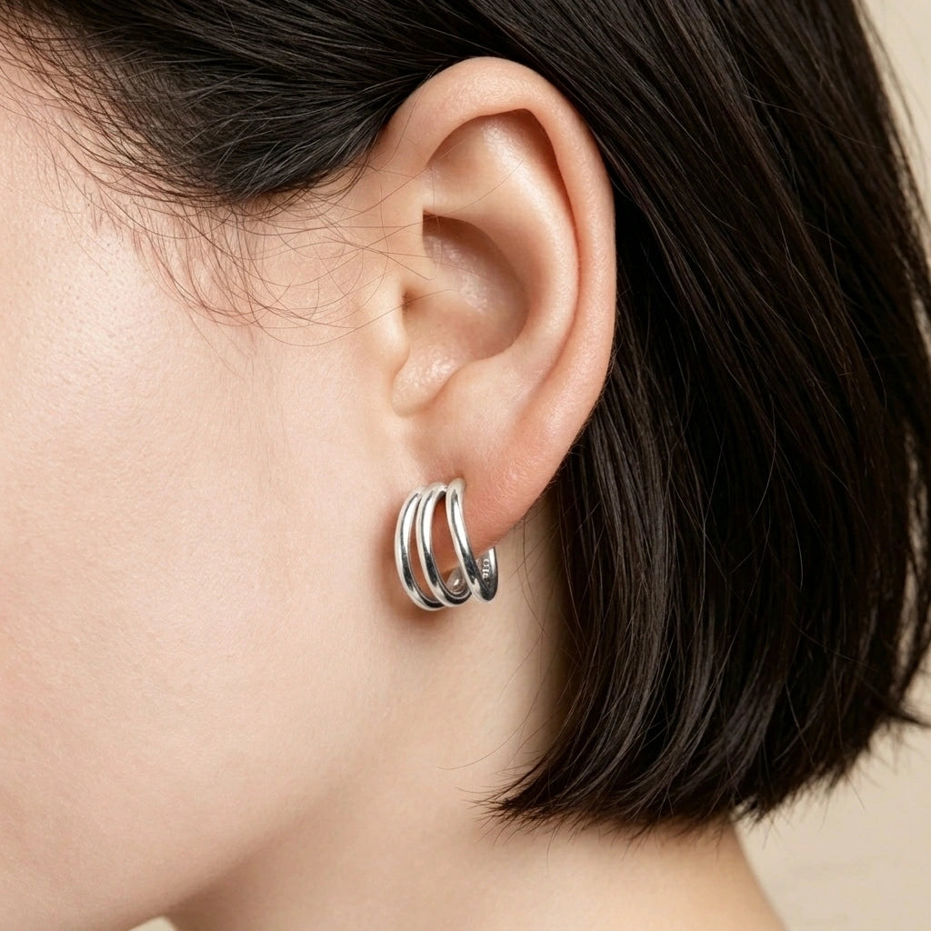 Triple Hoop Earrings