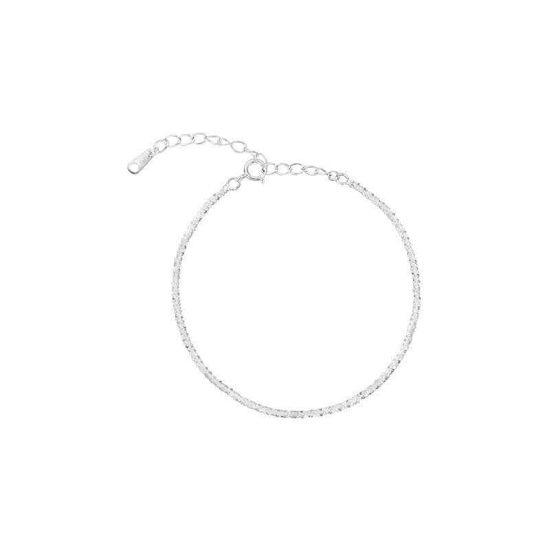 Silver bracelet on a white background