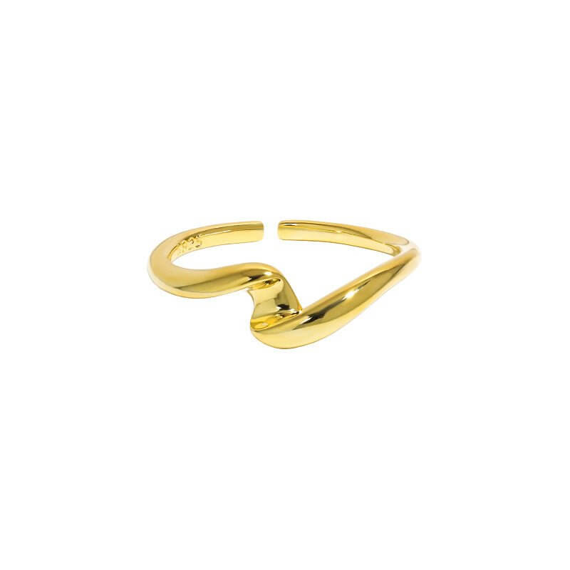 Minimalist Wave Twist Ring - Minimal Marks